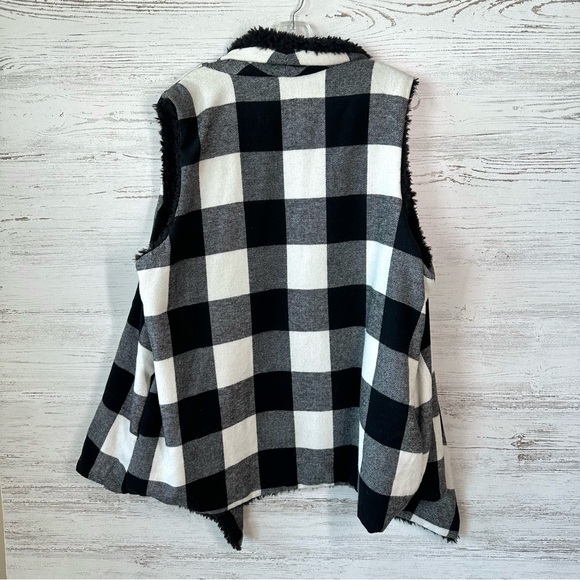 NWT WESTBOUND Flannel Buffalo Check Plaid Sherpa Fleece Lined Tunic Vest 2X - Picture 9 of 9
